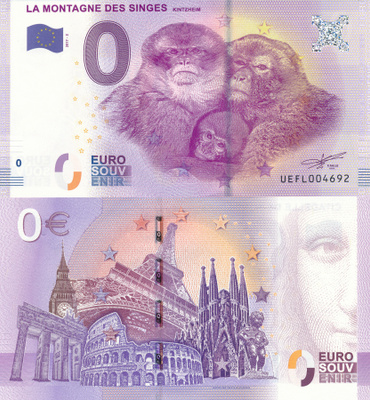 0€ France LA MONTAGNE DES SINGES  ALE ( Ovh 3.95€ )