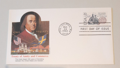 USA FDC ystävyys ja kauppasopimus Ruotsi-Yhdysvallat 1983