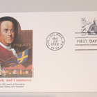 USA FDC ystävyys ja kauppasopimus Ruotsi-Yhdysvallat  1983 - pikkukuva 1