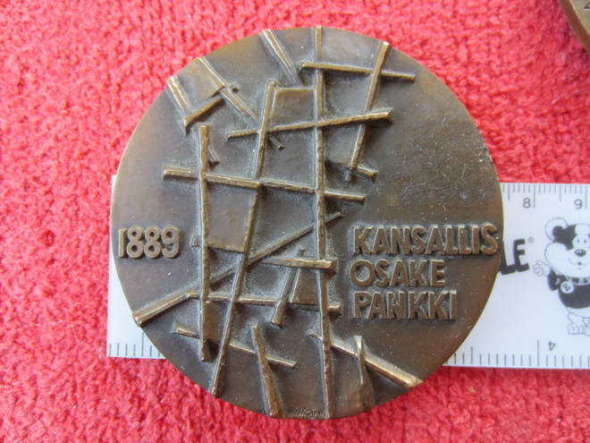 PÖYTMITALI KANSALLIS OSAKE PANKKI 1889
