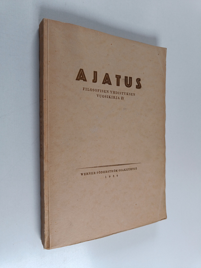 Ajatus : filosofisen yhdistyksen vuosikirja 4
