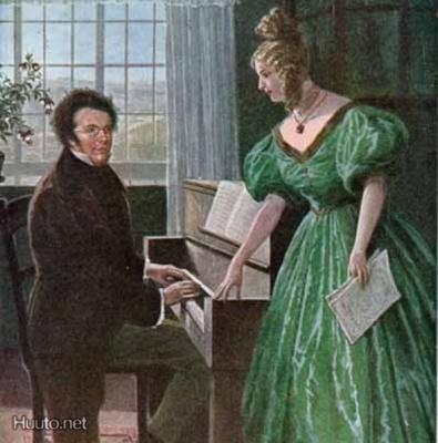 NAINEN / Kaunis nuori solisti ja pianonsoittaja. 1900-l.