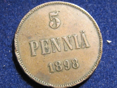 5 penniä 1898