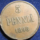 5 penniä 1898 - pikkukuva 1