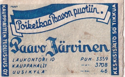 Tampere. Paavo Järvinen b509