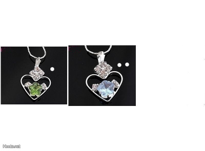 760 .. Muoti Crystal Charm Sydänriipus .. Kaulakoru