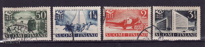 Suomi Postin 300- vuotisjuhla, sarja 1938, leimattu