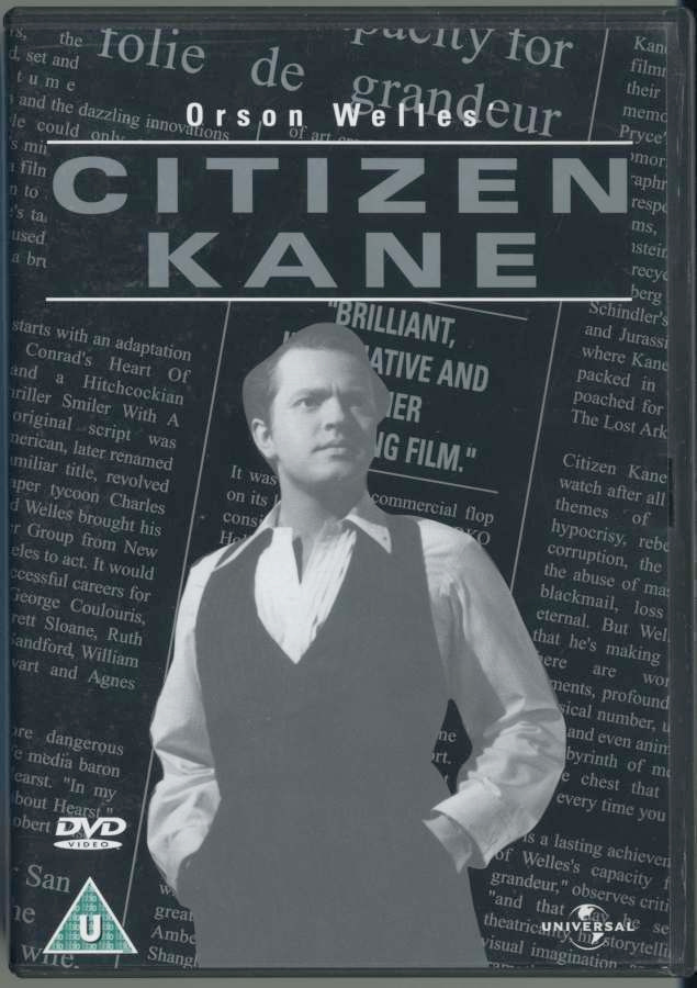 CITIZEN KANE – UK DVD 1941/2003 - ei suomitekstejä - R2 PAL