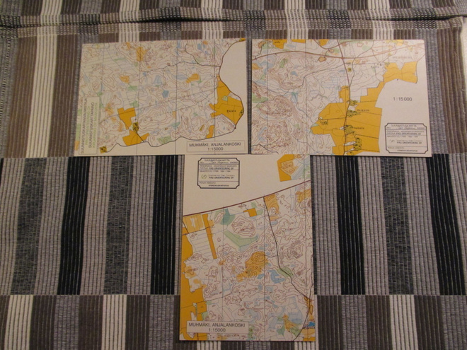 Suunnistuskortti 1 kpl Anjalankoski Muhniemi, 2 kpl Muhmäki.