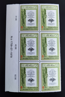 1979 Tuberkuloosi 0,90 mk+0,15 mk numerokuusilo **