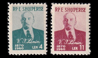 Albania 597-8 ** Leninin syntymästä 90v (1960)