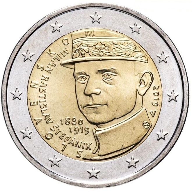 ** SLOVAKIA 2€ 2019 Stefanik pillerissä **