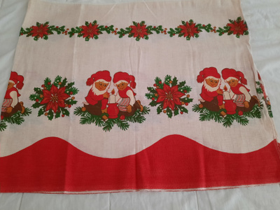 Retro joulu verhokappa 134x55cm