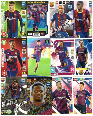 12 x FC BARCELONA sis. 2 x Erikoiskorttia