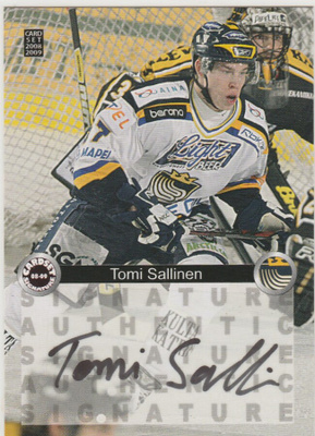 2008/09 Cardset Signature Toni Sallinen , Espoo