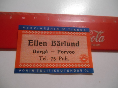 TT Etiketti Puijo Ellen Bärlund Borgå-Porvoo