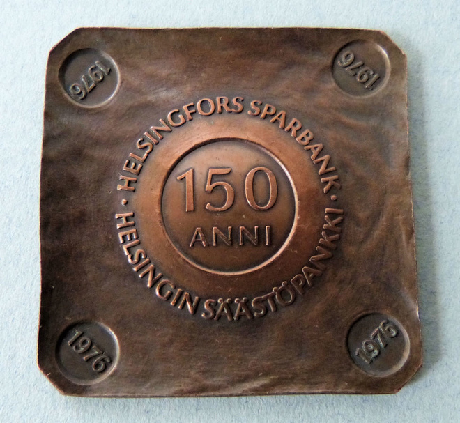HELSINGIN SÄÄSTÖPANKKI 150 ANNI 1976 MUISTOMITALI