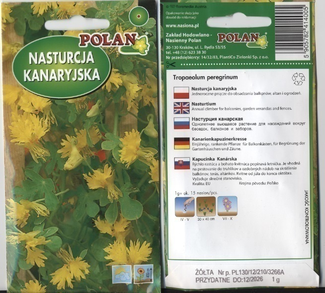 Kanariankrassi - siemenet #