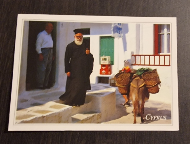 CYPRUS, KYPROS + 2 postimerkkiä + postileima, kulkenut pk.