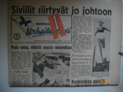 Suomen Urheilulehti Nro 54/1952 (25.2)