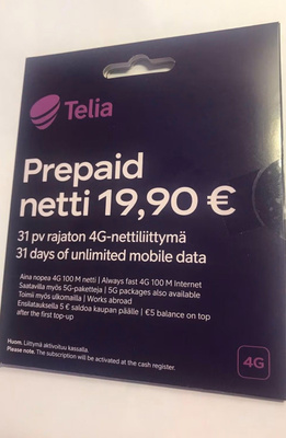 Telia Prepaid nettiliittymä