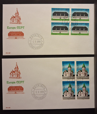 Islanti - Fa - 567 - 568 neliö sarja FDC - 1978