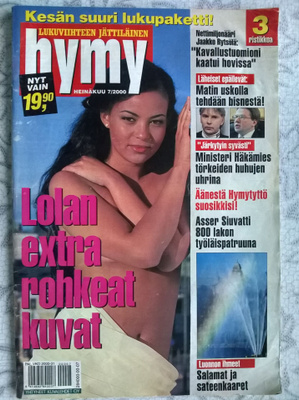 Hymy 7/2000 Mika Myllylä, Matti Nykänen, Lola Odusoga