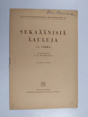 Sekaäänisiä lauluja 16. vihko