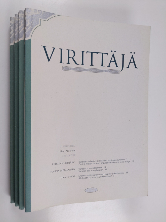 Virittäjä vuosikerta 1996 (nrot 1-4)