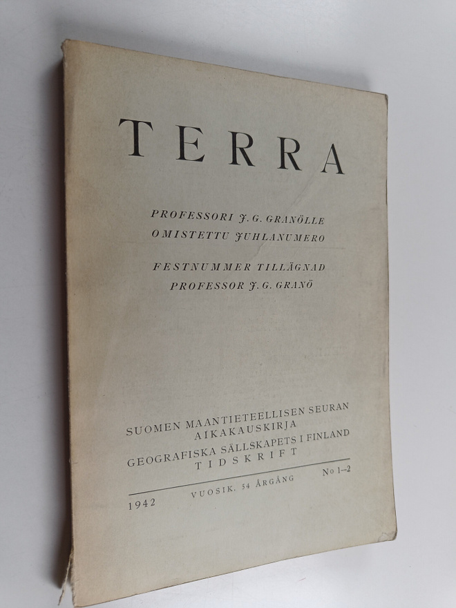 Terra - Omistettu professori J. G. Granölle 14.3.1942 Til...