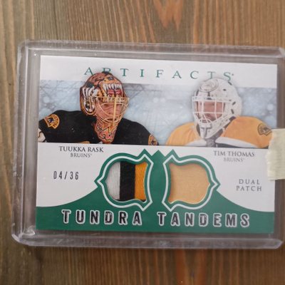 2012-13 UD Artifacts Tundra Tandems Patch Tuukka Rask/Thomas
