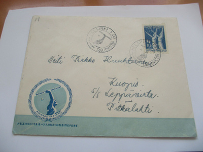 1947 Hki Suurkisat kuori Kuopioon ja edelleen s/s Leppävirta