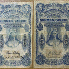 2 Kpl 5 Markkaa 1897 Mänty & Kuusi. - pikkukuva 1