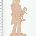 *poika ja kukka-ankkuri, vanha kuva, 14,5 x 5,5 cm * - pikkukuva 2