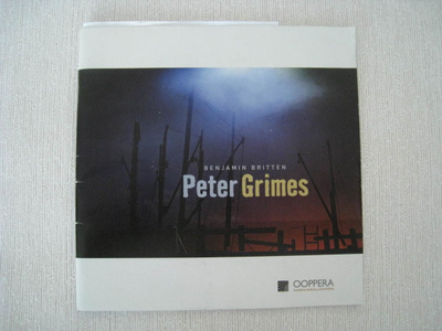 Käsiohjelma Peter Grimes Benjamin Britten Ooppera Helsinki