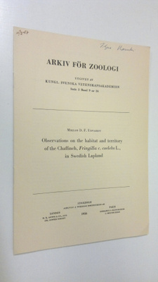 Observations on the habitat and territory of the Chaffinc...