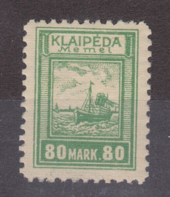 Saksa reich Memel 1923 Mi 153 postituoreena.