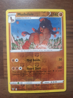 Pokemon Mudsdale 097/185 Reverse holo rare