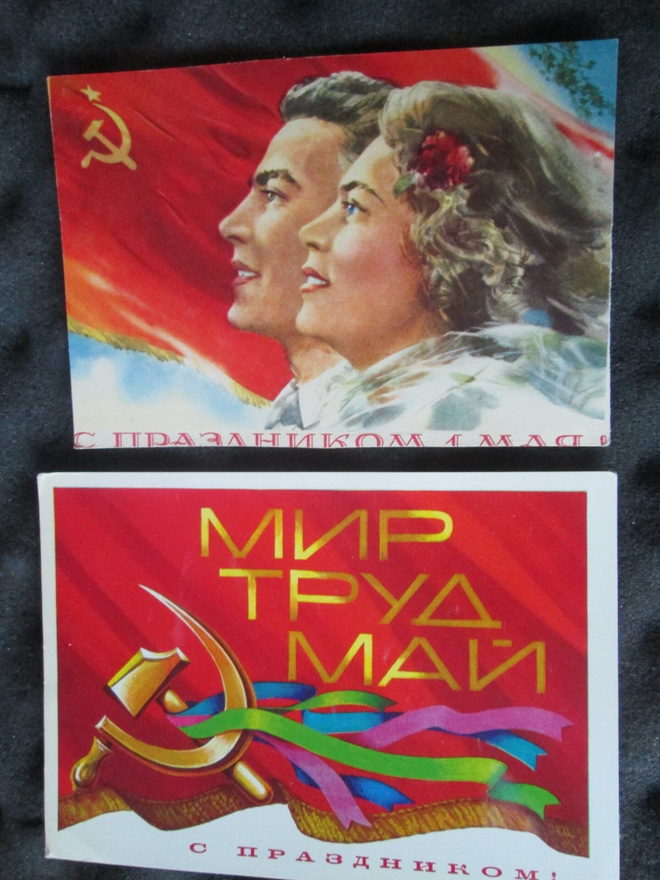 CCCP: neljä vintage propagandakorttia - Vappu
