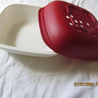 Tupperware Allegra  tarjoilukulho Combo, puna-valk, uusi - pikkukuva 2