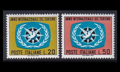 Italia 1243-4 ** Turismivuosi (1967)