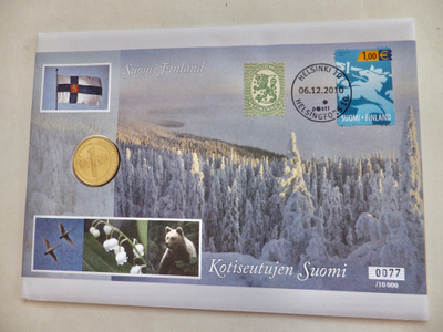 VANHA Rahakirje 1 mk 1993 Kotiseutujen Suomi