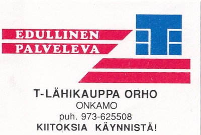Onkamo, T - Lähikauppa Orho    b597
