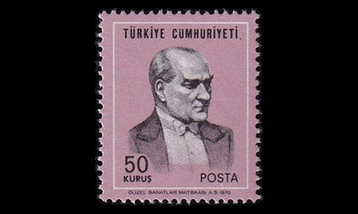 Turkki 2170B ** Atatürk 50 K (13¾:13¼) (1970)