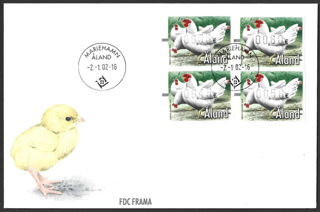 FDC Åland 2002  Kanat  FRAMA sarja LaPe ATM Å 14
