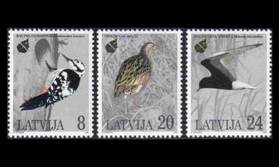 Latvia 403-5 ** Luonnonsuojelu lintuja (1995)