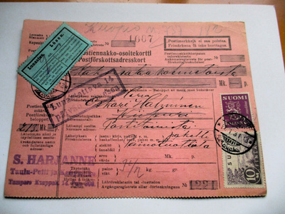 19431 Tampere postiennakko lunastuksin kahdet merkit