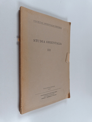 Studia orientalia III