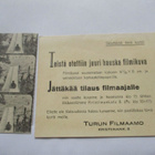 Turku Turun Filmaamo mainoskortti * - pikkukuva 1