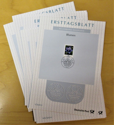 11 eril. Saksa ensipäivän korttia 2011